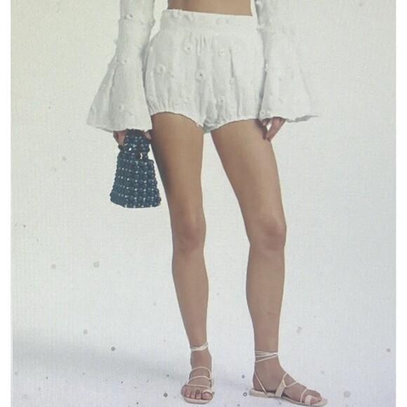 AGUA BENDITAShorts Only Woman's XL Lulu Diente De Leon Anecer Linen Bubble NWT